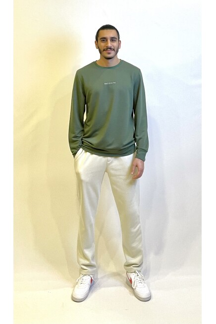 Süperlife Erkek Bisiklet Yaka Regular Fit Brooklyn Baskılı İnce Sweatshirt SPR22SW132