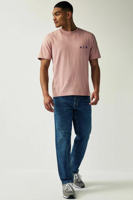 Süperlife Erkek Bisiklet Yaka Slim Fit Baskılı Tişort SPR21Y23