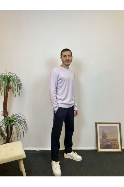 Süperlife Erkek Bisiklet Yaka Slim Fit İnce Sweatshirt SPR 20K17