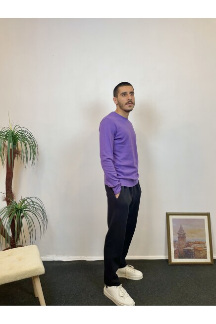 Süperlife Erkek Bisiklet Yaka Slim Fit İnce Sweatshirt SPR 20K17