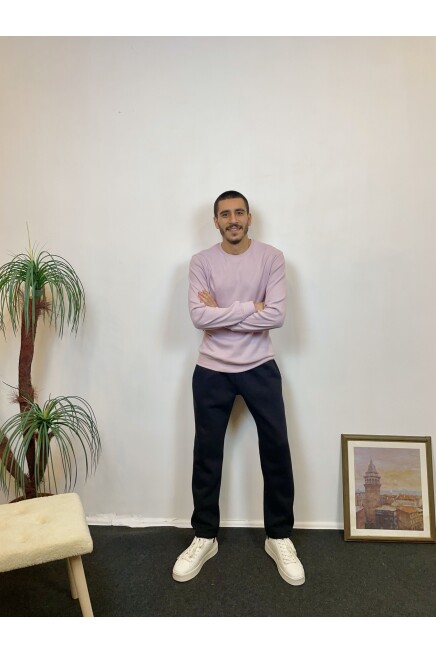 Süperlife Erkek Bisiklet Yaka Slim Fit İnce Sweatshirt SPR 20K17