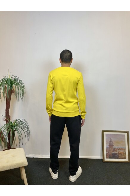 Süperlife Erkek Bisiklet Yaka Slim Fit İnce Sweatshirt SPR 20K17