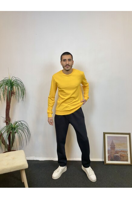 Süperlife Erkek Bisiklet Yaka Slim Fit İnce Sweatshirt SPR 20K17
