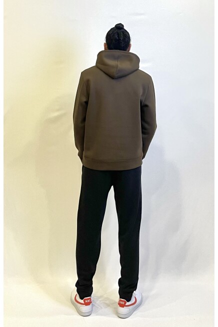 Süperlife Erkek Kapşonlu Rahat Kalıp İçi Polarlı 3 iplik Californıa Baskılı SweatShırt spr24sw11