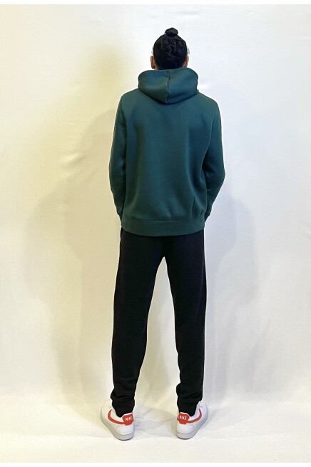 Süperlife Erkek Kapşonlu Rahat Kalıp İçi Polarlı 3 iplik Californıa Baskılı SweatShırt spr24sw11