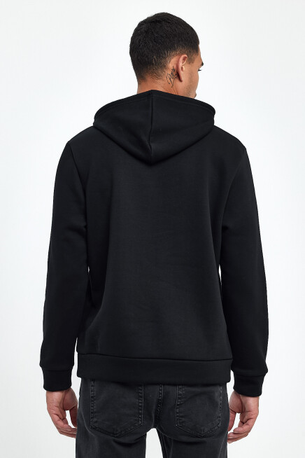 Süperlife Erkek Kapşonlu Rahat Kalıp İçi Polarlı 3 iplik Californıa Baskılı SweatShırt spr24sw11