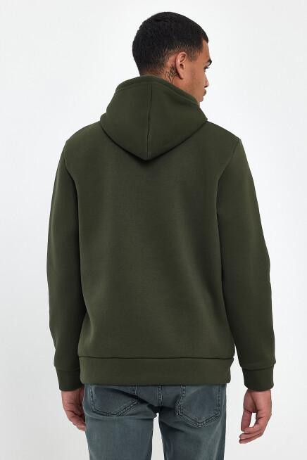 Süperlife Erkek Kapşonlu Rahat Kalıp İçi Polarlı 3 iplik Californıa Baskılı SweatShırt spr24sw11