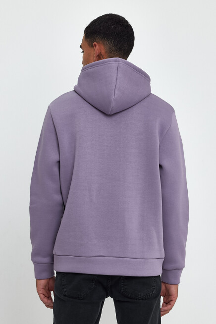 Süperlife Erkek Kapşonlu Rahat Kalıp İçi Polarlı 3 iplik Californıa Baskılı SweatShırt spr24sw11