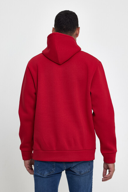 Erkek Kapş.Rahat Kalıp İçi Polarlı 3 iplik Orta Brooklyn Baskılı SweatShırt spr24sw13