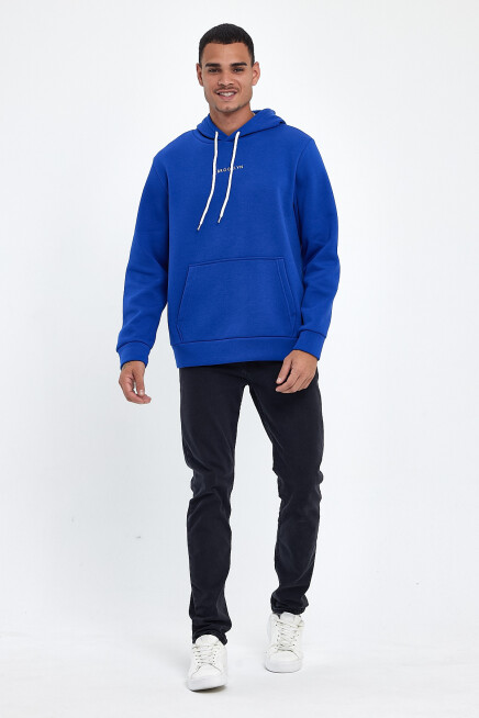 Erkek Kapş.Rahat Kalıp İçi Polarlı 3 iplik Orta Brooklyn Baskılı SweatShırt spr24sw13