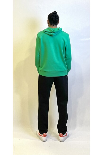 Süperlife Erkek Kapşonlu Rahat Kalıp İçi Polarlı 3 iplik  Los Angeles Baskılı SweatShırt spr24sw10