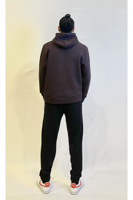 Erkek Kapş.Rahat Kalıp İçi Polarlı 3 iplik Orta Brooklyn Baskılı SweatShırt spr24sw13