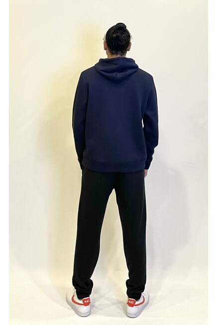 Erkek Kapşonlu Rahat Kalıp İçi Polarlı 3 iplik  Wıllams. Brooklyn Baskılı Swetashırt spr24sw04