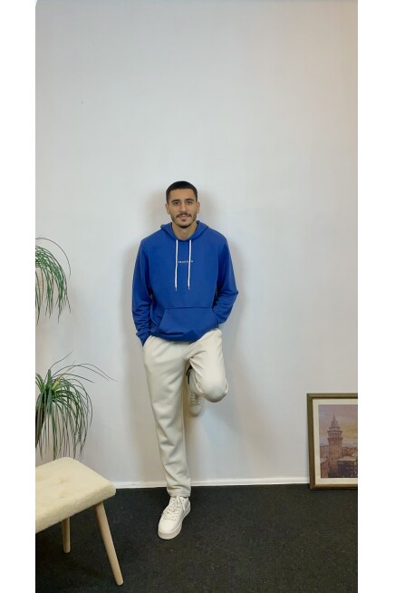 Süperlife Erkek Kapşonlu Regular Fit Brooklyn Baskılı İnce Sweatshirt SPR22SW161