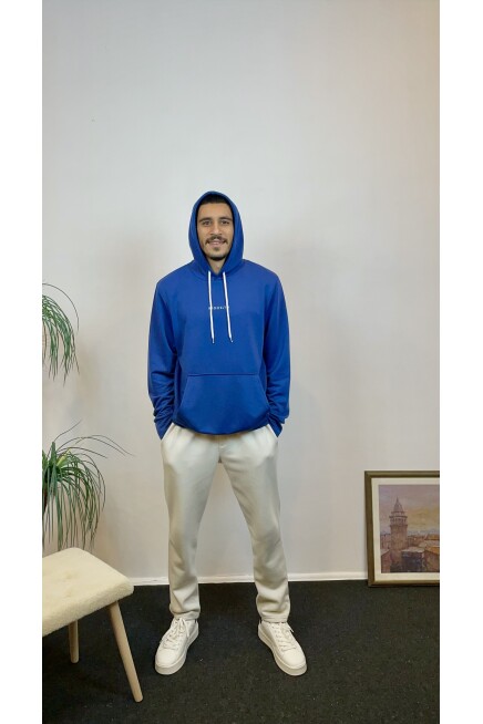 Süperlife Erkek Kapşonlu Regular Fit Brooklyn Baskılı İnce Sweatshirt SPR22SW161