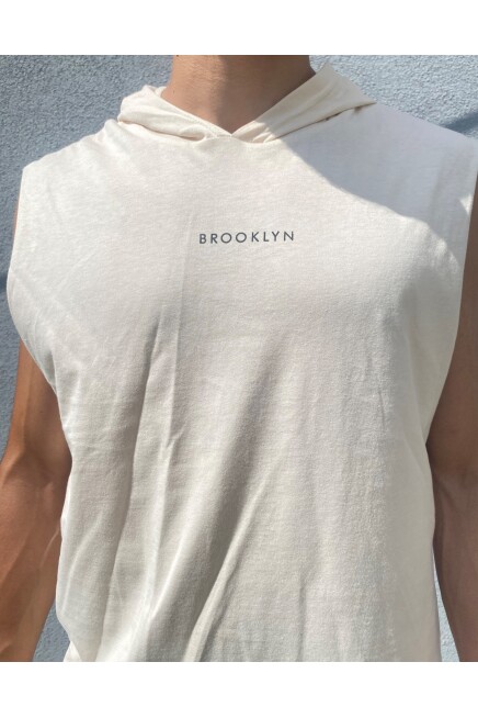 Süperlife Erkek Kapşonlu Regular Fit Brooklyn Baskılı Tişört SPR22TS121