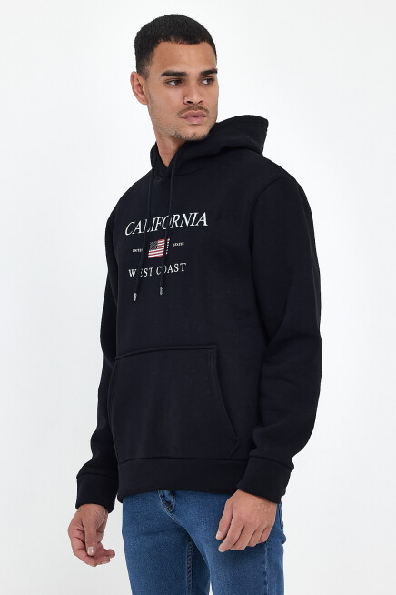 Süperlife Erkek Rahat Kalıp İçi Polarlı 3 iplik Amerikan Baskılı Swetashırt Spr24sw01