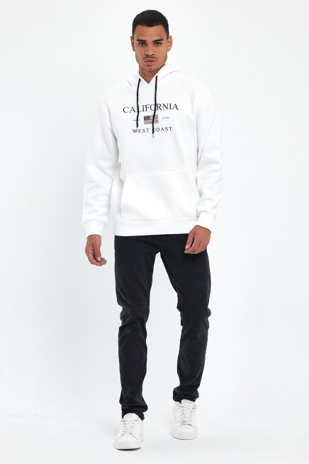 Süperlife Erkek Rahat Kalıp İçi Polarlı 3 iplik Amerikan Baskılı Swetashırt Spr24sw01