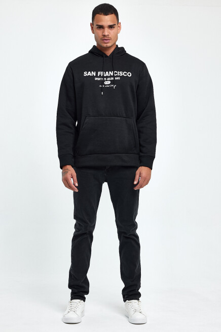 Süperlife Erkek Rahat Kalıp İçi Polarlı 3 iplik San Francisco Swetashırt spr24sw02