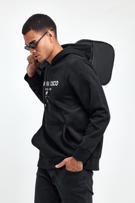 Süperlife Erkek Rahat Kalıp İçi Polarlı 3 iplik San Francisco Swetashırt spr24sw02