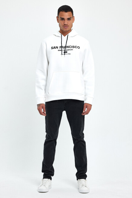 Süperlife Erkek Rahat Kalıp İçi Polarlı 3 iplik San Francisco Swetashırt spr24sw02