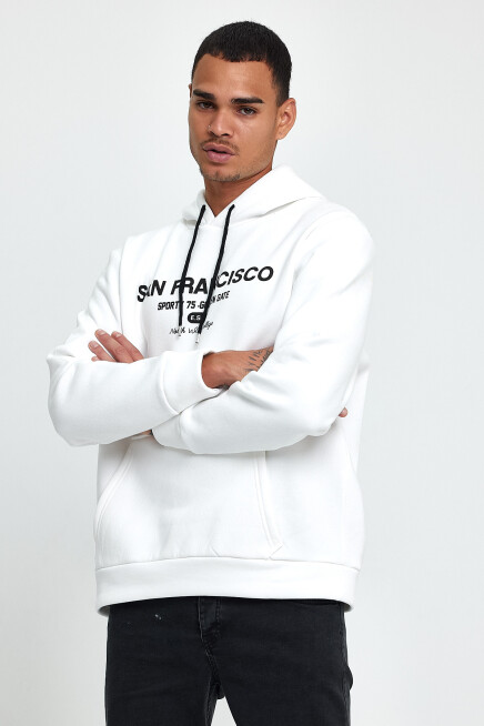 Süperlife Erkek Rahat Kalıp İçi Polarlı 3 iplik San Francisco Swetashırt spr24sw02