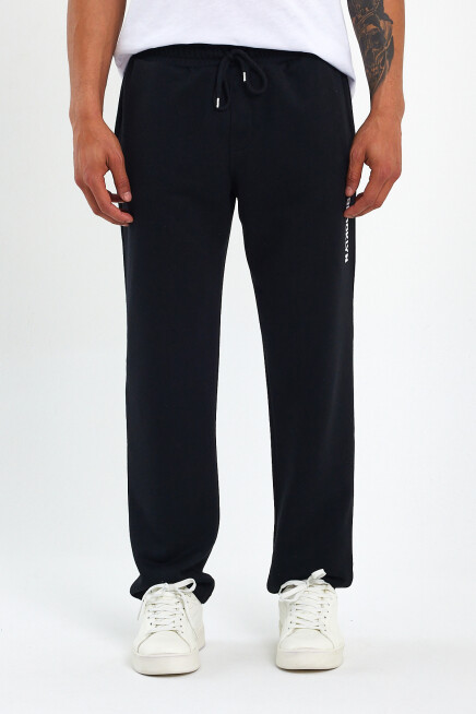 Erkek Regular/Normal Kesim Lastik Belli  Brooklyn Şehir Baskılı İnce Eşofman Altı 24EA205