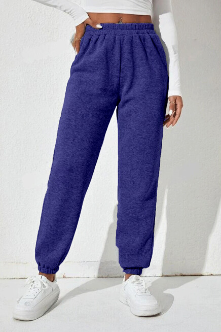 Kadın Bel ve Paça Lastikli İnce Eşofman Altı SPR24EAK82