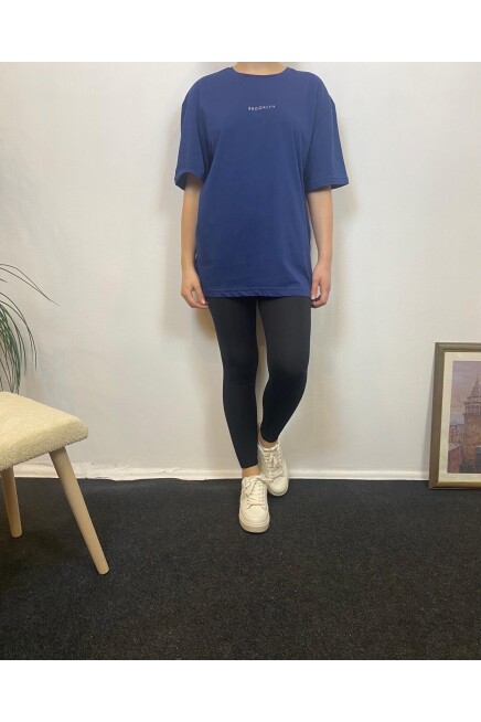 Süperlife Kadın Bisiklet Yaka Standart &Regular Fit  Brookyln Baskılı Tişort SPR21YK27