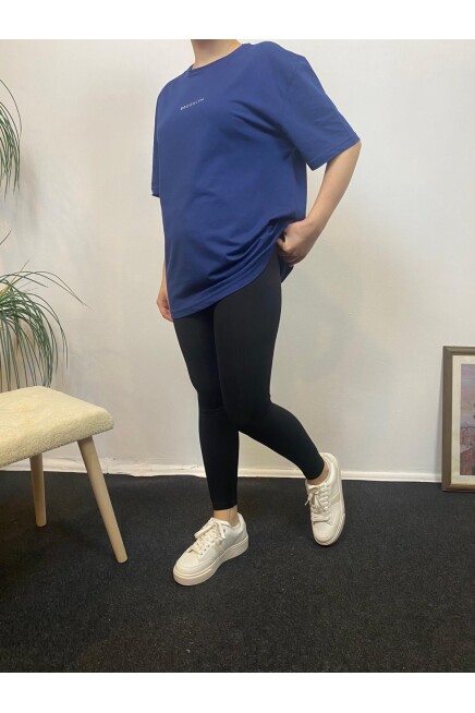 Süperlife Kadın Bisiklet Yaka Standart &Regular Fit  Brookyln Baskılı Tişort SPR21YK27