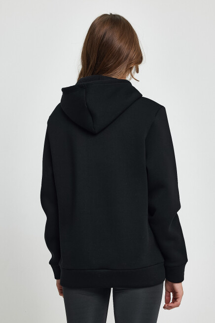 Kadın Kapşonlu Rahat Kalıp İçi Polarlı 3 iplik Tokyo Baskılı Swetashırt Spr24swk12