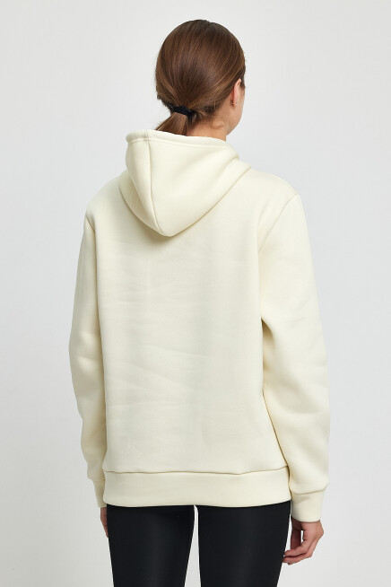 Kadın Kapşonlu Rahat Kalıp İçi Polarlı 3 iplik Tokyo Baskılı Swetashırt Spr24swk12