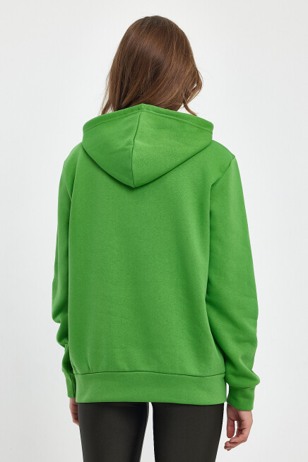 Süperlife Kadın Kapşonlu Rahat Kalıp İçi Polarlı 3 iplik Californıa Baskılı Swetashırt spr24swk03