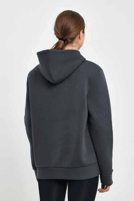 Süperlife Kadın Kapşonlu Rahat Kalıp İçi Polarlı 3 iplik Californıa Baskılı Swetashırt spr24swk03