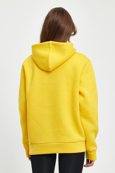 Süperlife Kadın Kapşonlu Rahat Kalıp İçi Polarlı 3 iplik Californıa Baskılı Swetashırt spr24swk03