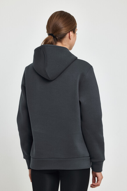 Kadın Kapşonlu Rahat Kalıp İçi Polarlı 3 iplik Californıa West  Baskılı Swetashırt SPR24SWK08