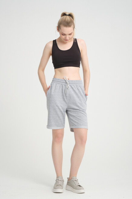 Kadın Regular Fit Duble Paça Şort SPR24SRK51