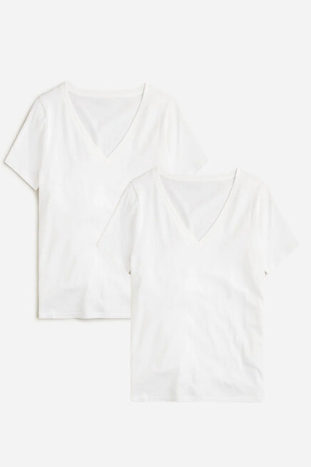 Kadın V Yaka Regular Tshirt SPR24TSK45-2