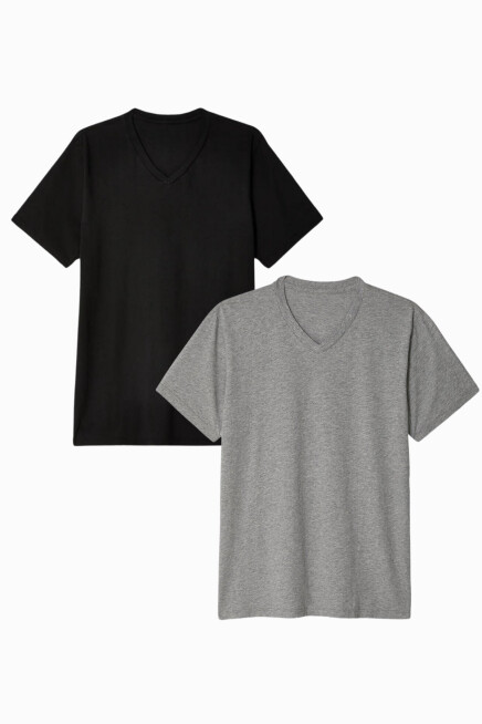 Kadın V Yaka Tshirt SPR24TSK40-2