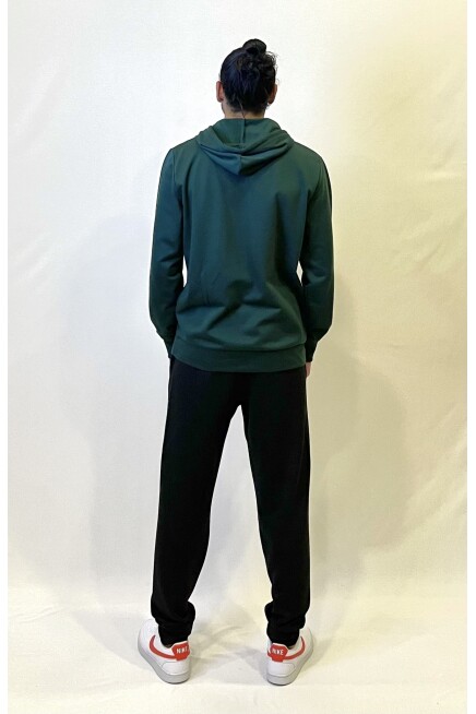 Süperlife Kapşonlu Uzun Kollu Baskılı Dar Kalıp İnce Erkek Sweatshirt SPR 2019K61