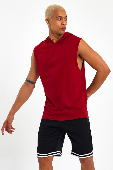 Süperlife Erkek Kapşonlu Standart &Regular Kalıp Fit Tişort SPR21Y04