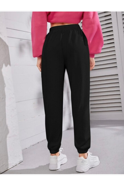 Unisex Beli ve Paça Lastikli İnce Eşofman Altı SPR24UEA82