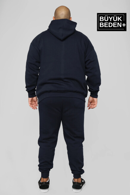 Erkek Orta Brooklyn Baskılı Büyük Beden İnce Kapşonlu Swatshırt SPR25BSW61