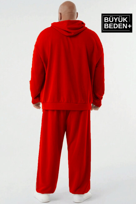 Erkek Orta Brooklyn Baskılı Büyük Beden İnce Kapşonlu Swatshırt SPR25BSW61