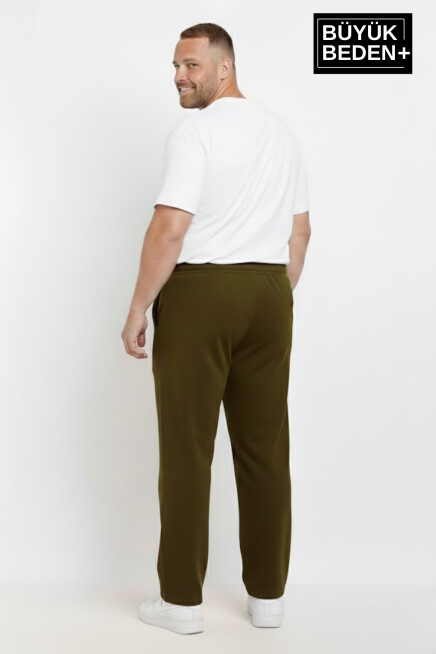 Erkek Büyük Beden BROOKLYN 1970 Baskılı Paça Reçme İnce Eşofman Altı SPR26EA952-3