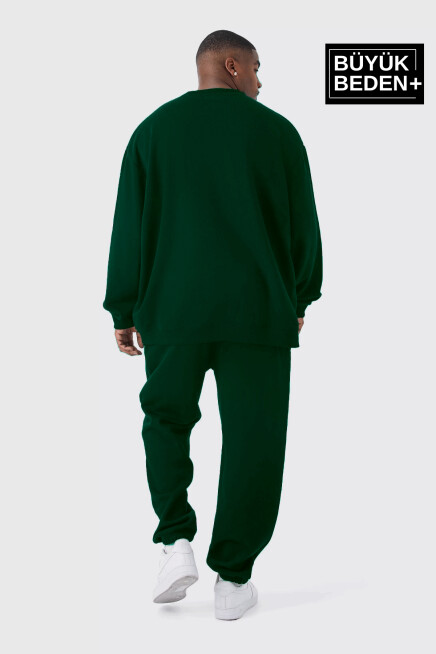 Erkek Büyük Beden Paça Lastikli Brooklyn Baskılı İnce Eşofman Altı SPR25EA53