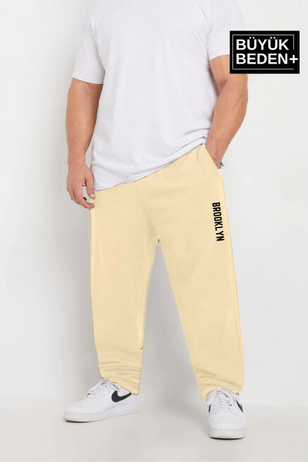 Erkek Büyük Beden Brooklyn Baskılı İnce Eşofman Altı  SPR25BEA54