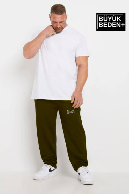 Erkek Büyük Beden Buyuk Brooklyn Baskılı İnce Eşofman Altı  SPR25BEA50