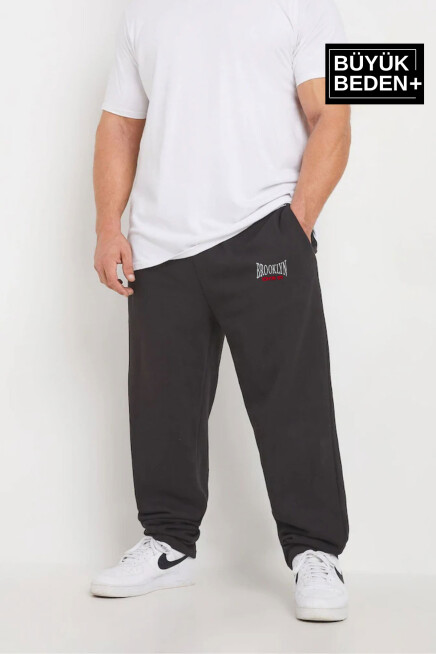 Erkek Büyük Beden Buyuk Brooklyn Baskılı İnce Eşofman Altı  SPR25BEA50