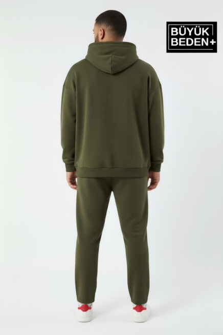 Erkek Büyük Beden Kapşonlu ince Sweatshirt SPR24BSW57